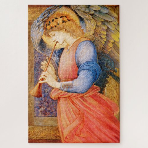Angel playing a flageolet by Edward Burne_Jones Jigsaw Puzzle
