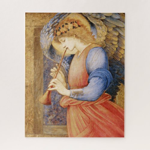 Angel Playing a Flageolet by Edward Burne_Jones Jigsaw Puzzle