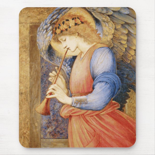 Angel Playing a Flageolet (by Edward Burne-Jones) Mouse Pad (Front)