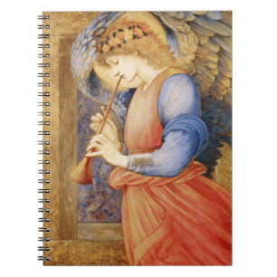 Angel Playing a Flageolet (by Edward Burne-Jones) Notebook