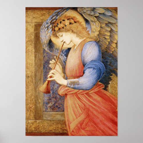 Angel Playing a Flageolet by Edward Burne_Jones Poster
