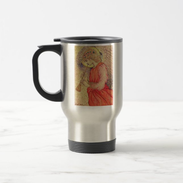 Angel Playing a Flageolet Travel Mug (Left)