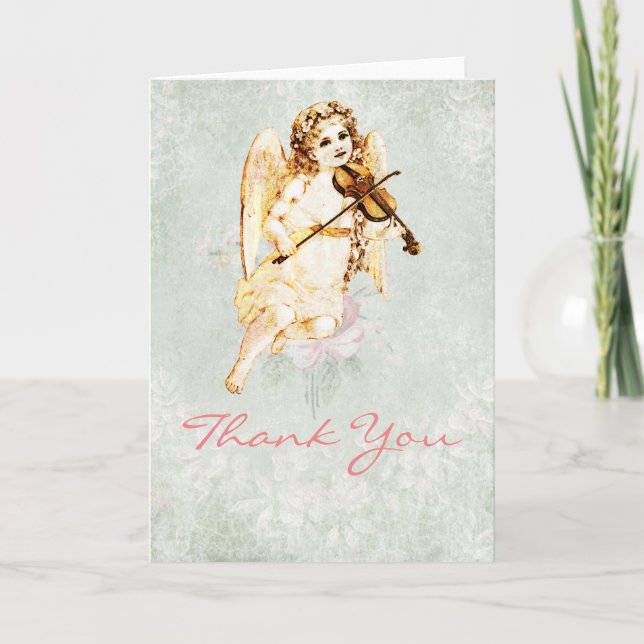 Angel Playing a Violin Thank You (Front)