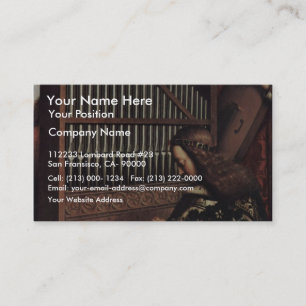 Angel Playing By Hubert Van Eyck (Best Quality) Business Card
