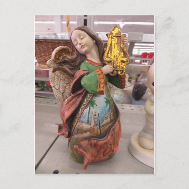 Angel Playing Harp Postcard (Front)