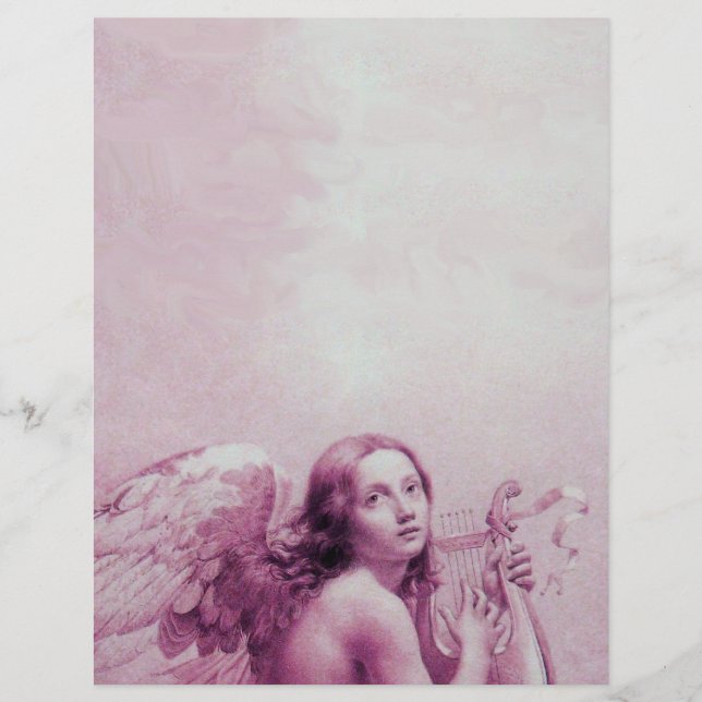 ANGEL PLAYING LYRA OVER THE CLOUDS (Front)