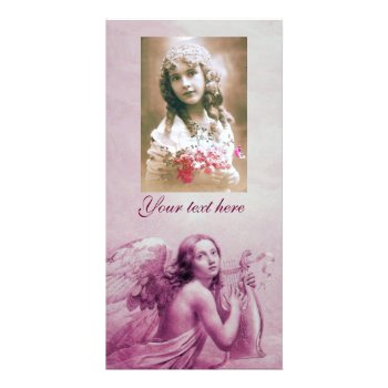 Angel Playing Lyra Over The Clouds Card by AiLartworks at Zazzle