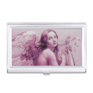 ANGEL PLAYING LYRA OVER THE CLOUDS CASE FOR BUSINESS CARDS