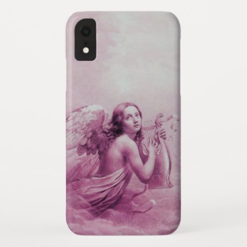 ANGEL PLAYING LYRA OVER THE CLOUDS pink iPhone XR Case