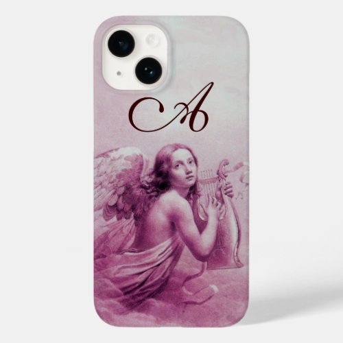 ANGEL PLAYING LYRA OVER THE CLOUDS pink monogram Case_Mate iPhone 14 Case