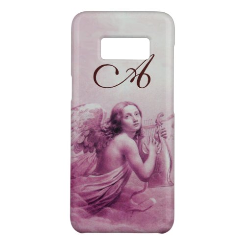 ANGEL PLAYING LYRA OVER THE CLOUDS pink monogram Case_Mate Samsung Galaxy S8 Case