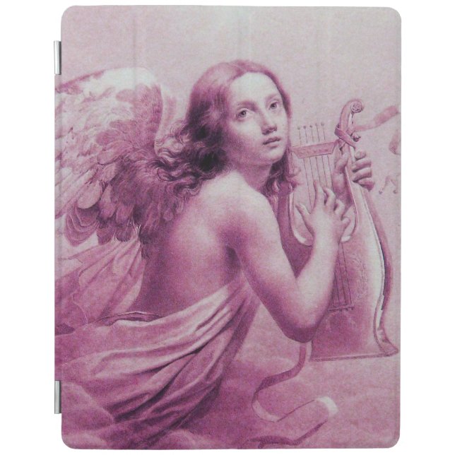 ANGEL PLAYING LYRA OVER THE CLOUDS purple iPad Smart Cover (Front)