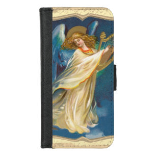 Angel Playing Music On A Harp iPhone 8/7 Wallet Case