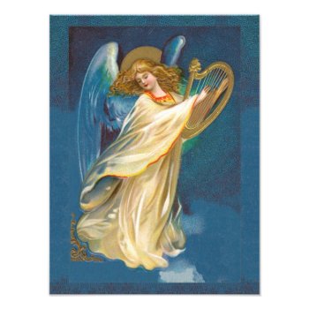 Angel Playing Music On A Harp Photo Print by justcrosses at Zazzle