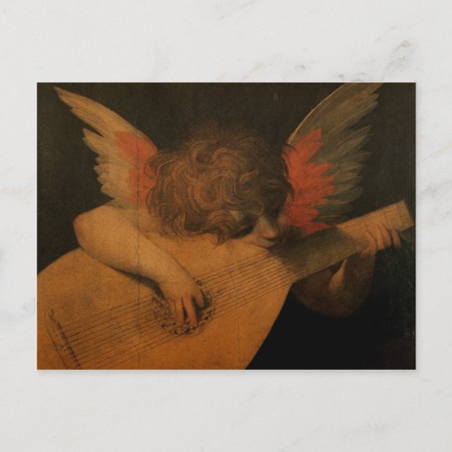 Angel Playing Music Postcard (Front)