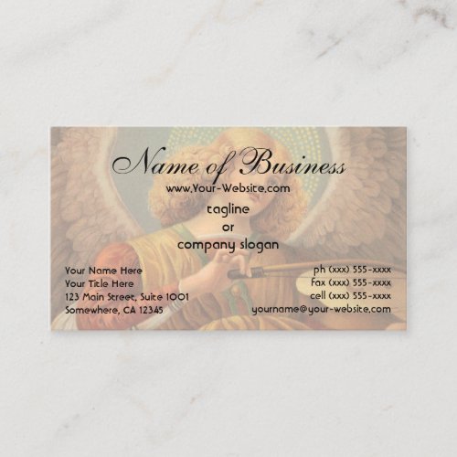 Angel Playing the Violin by Melozzo da Forl Business Card