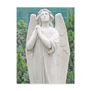 Angel pleading with the sky postcard