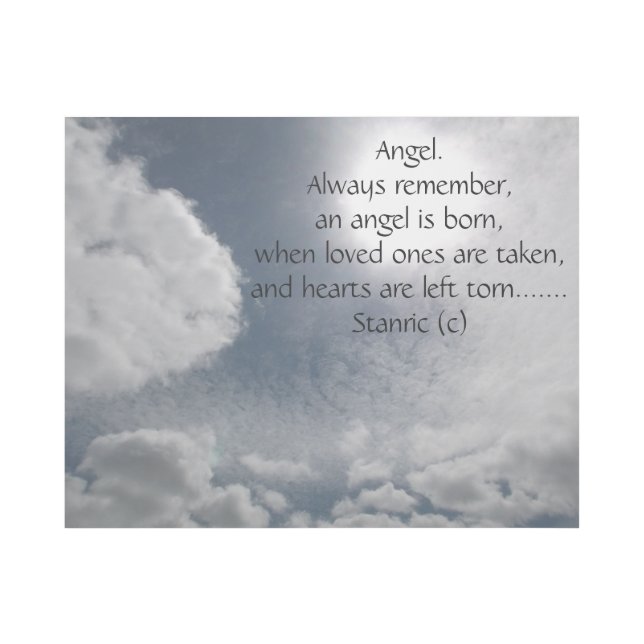ANGEL POEM ON CANVAS  GALLERY WRAP (Front)