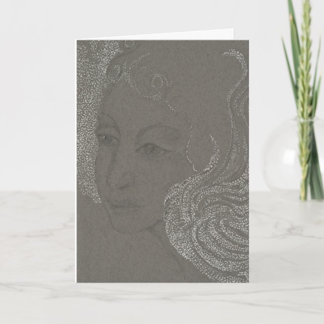 Angel Portrait Greeting Card (Front)