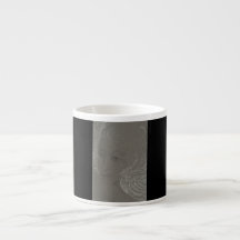 Angel Portrait on black espresso mug