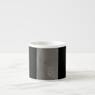 Angel Portrait on black espresso mug