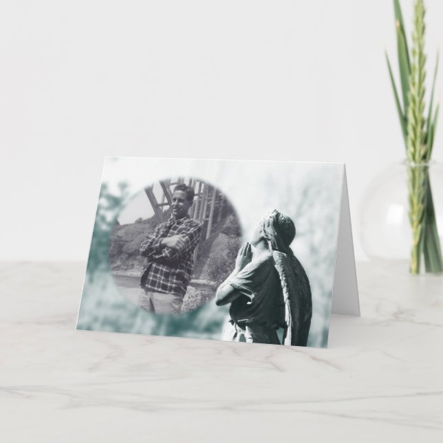 angel prayer funeral service announcements (Front)