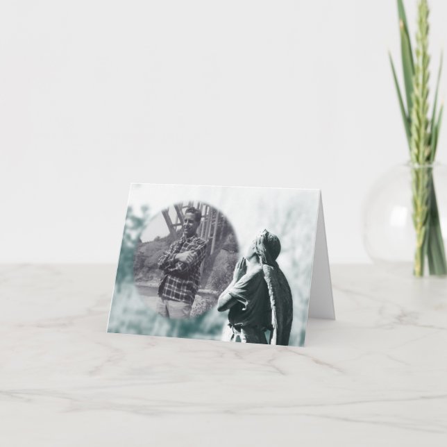 angel prayer funeral service announcements (Front)