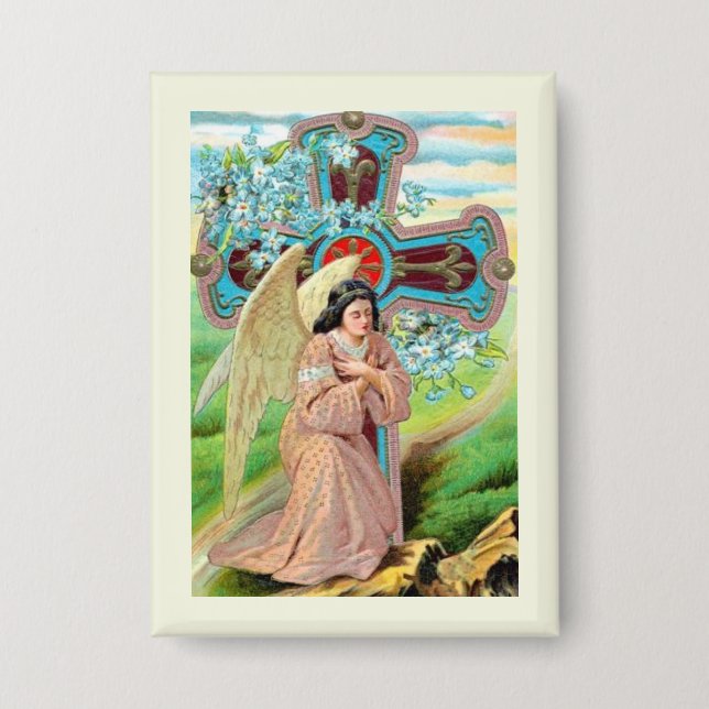Angel Praying Button (Front)