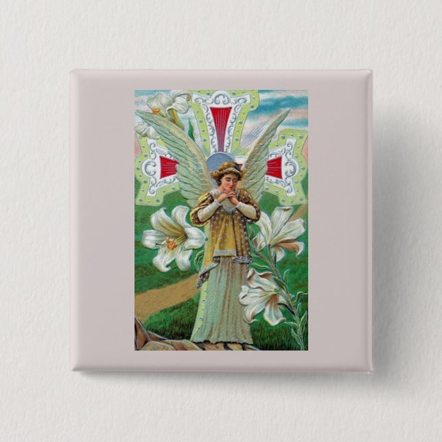 Angel Praying Button (Front)