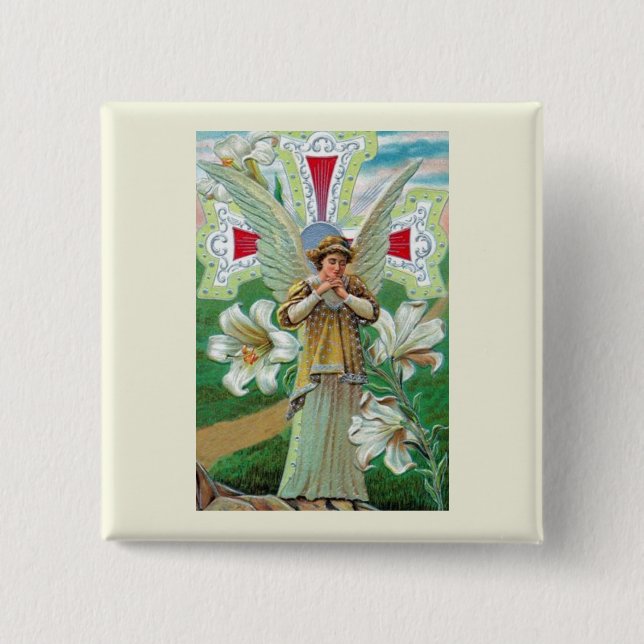 Angel Praying Button (Front)