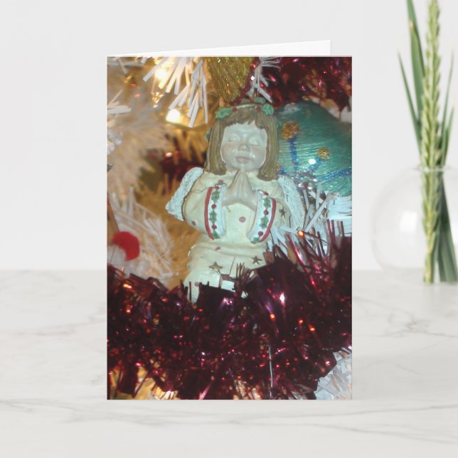 Angel Praying Christmas Card (Front)