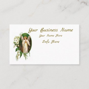 Angel Praying In A Garden Business Card by justcrosses at Zazzle