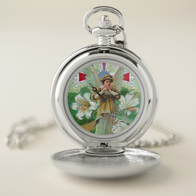 Angel Praying Pocket Watch (Inside)