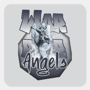 Angel Print - Warrior Angels - Square Sticker