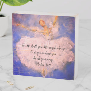 Angel Promise Wooden Box Sign