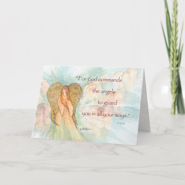 Angel, Psalm 91 Thinking of You, Support Card (Front)