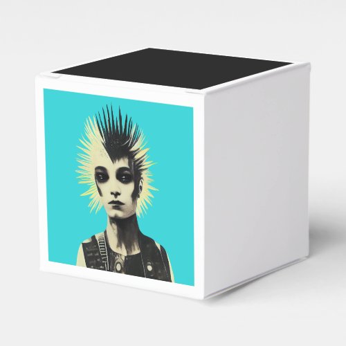 Angel Punk on turquoise sky background _ Favor Box