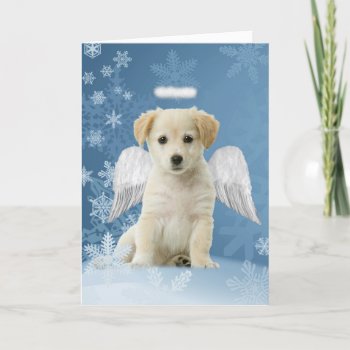 Angel Puppy Christmas Card by lamessegee at Zazzle