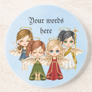 Angel Quartet Pixel Art Coaster