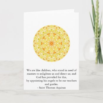 Angel Quote Inspirational Saint Thomas Aquinas Card by spiritcircle at Zazzle