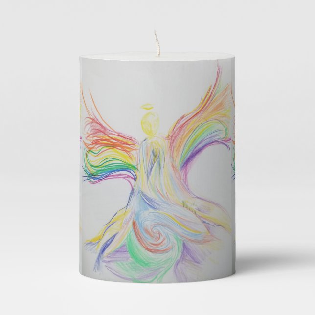 Angel rainbow candle (Front)