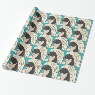 Angel rat glossy wrapping paper