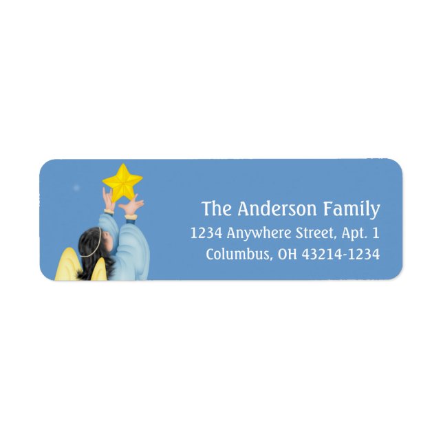 Angel Reaching for Star 1b Return Address Labels (Front)