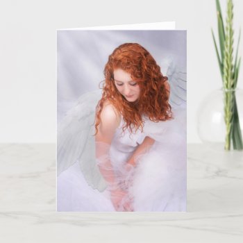 Angel "reflection" Christmas Greeting Card by TheInspiredEdge at Zazzle