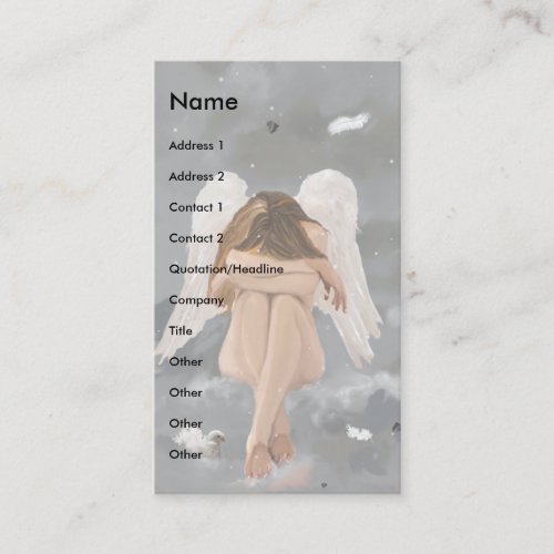 Angel template business card templates