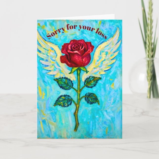 Angel Rose Sympathy card (Front)