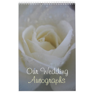 Angel Rose Wedding Autograph / Guest Book Calendar