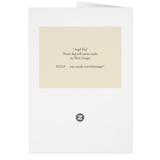 Angel Roy the prairie dog card (Back)