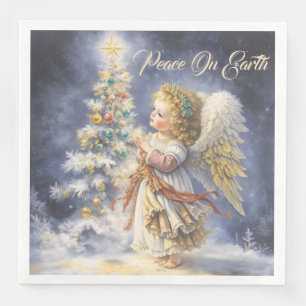 Angel’s Wish on Christmas Eve Paper Dinner Napkins