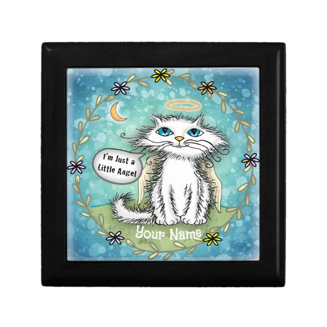 Angel  Scraggles Cat  Gift Box (Front)
